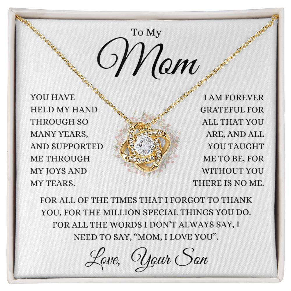 Mom Love Son "Million Special Things" | Love Knot Necklace