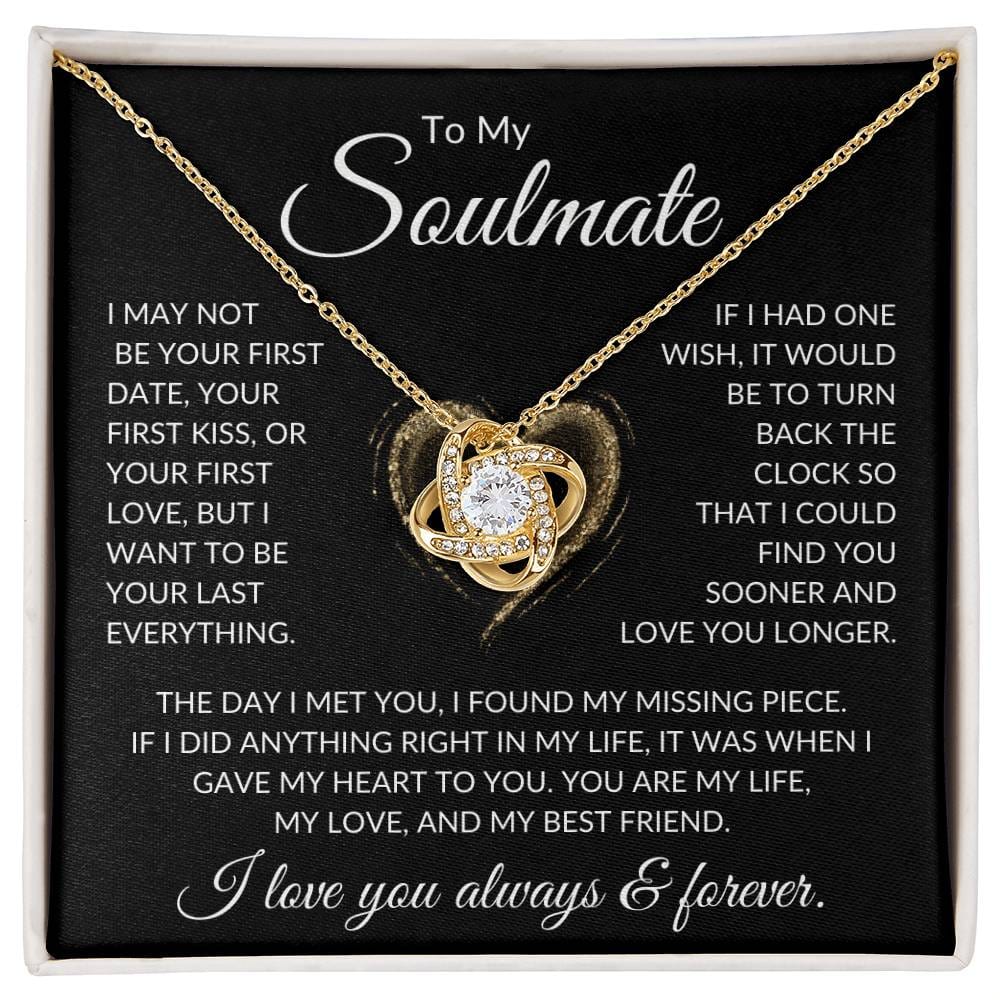Soulmate "Missing Piece" | Love Knot Necklace - 18K Yellow Gold Finish / Standard Box Shoptopia Jewelry