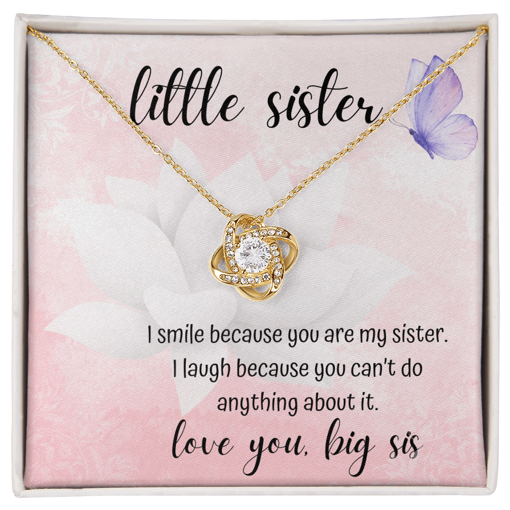Little Sister - Love Ya, Big Sis | Love Knot Necklace