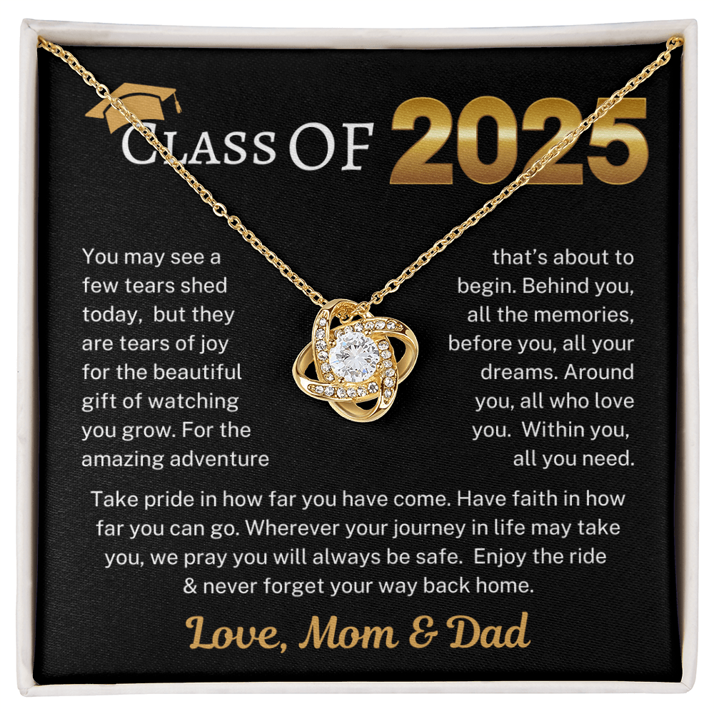 Class of 2025 Love Mom & Dad | Love Knot Necklace