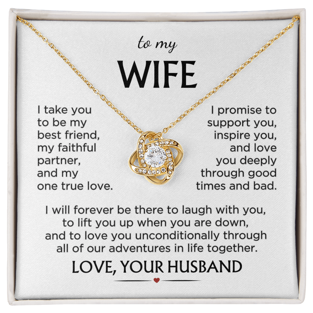 Wife "I Take You" | Love Knot Necklace