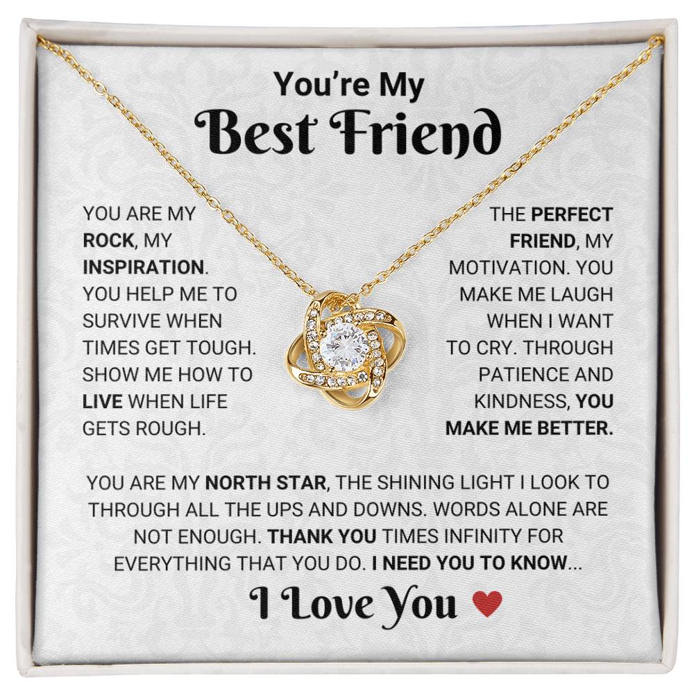 Best Friend "You Make Me Better" | Love Knot Necklace