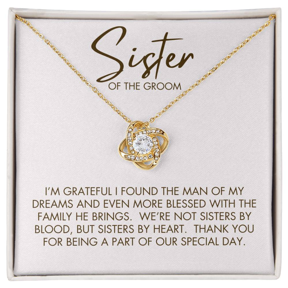 Sister of the Groom | Love Knot Necklace - 18K Yellow Gold Finish / Standard Box Shoptopia Jewelry
