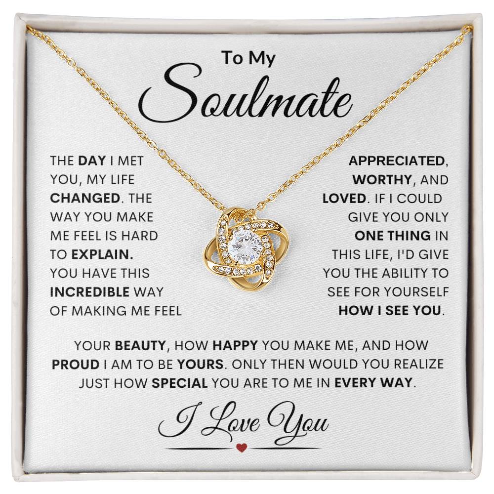 Soulmate "Make Me Feel" | Love Knot Necklace