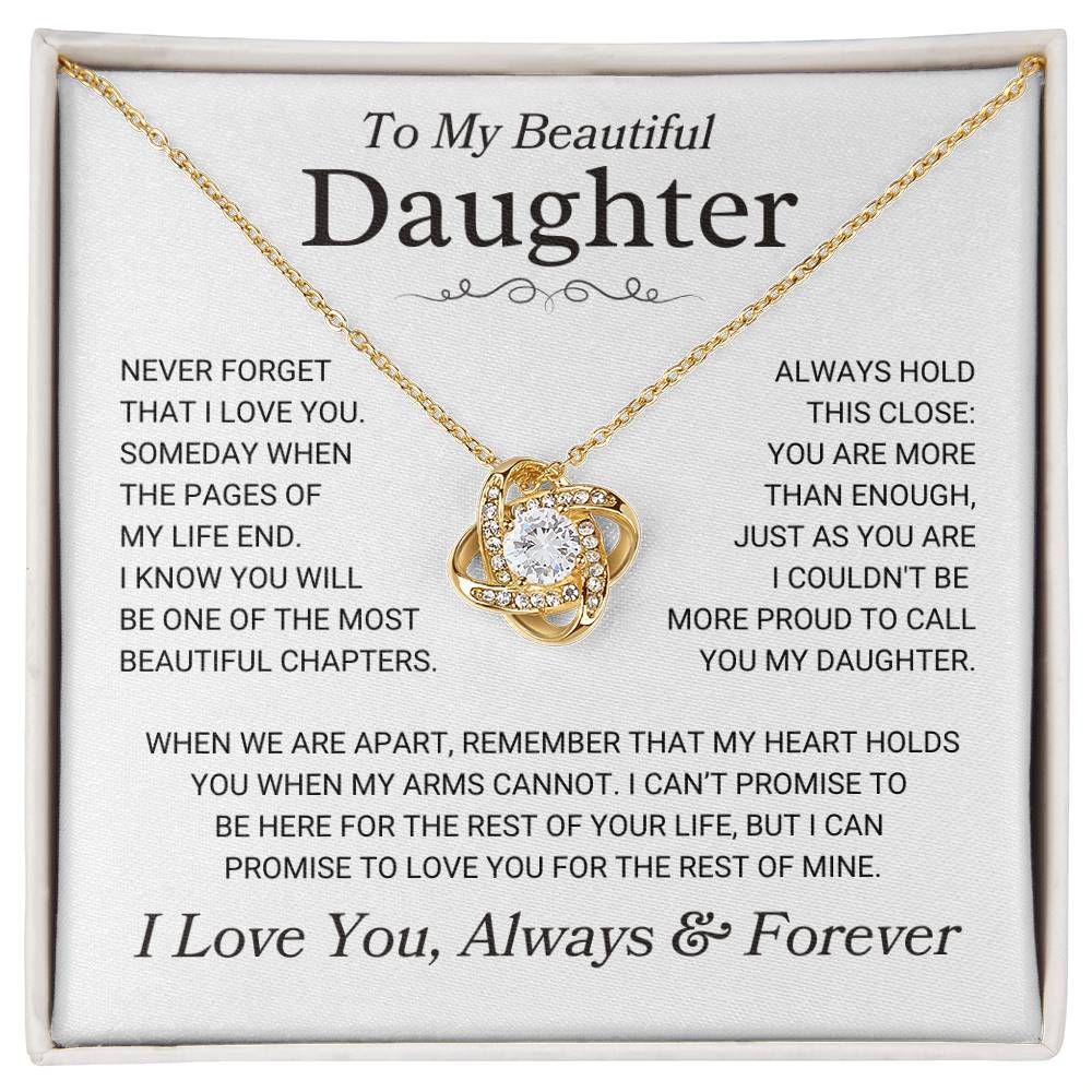 Daughter "Just The Way You Are" | Love Knot Necklace