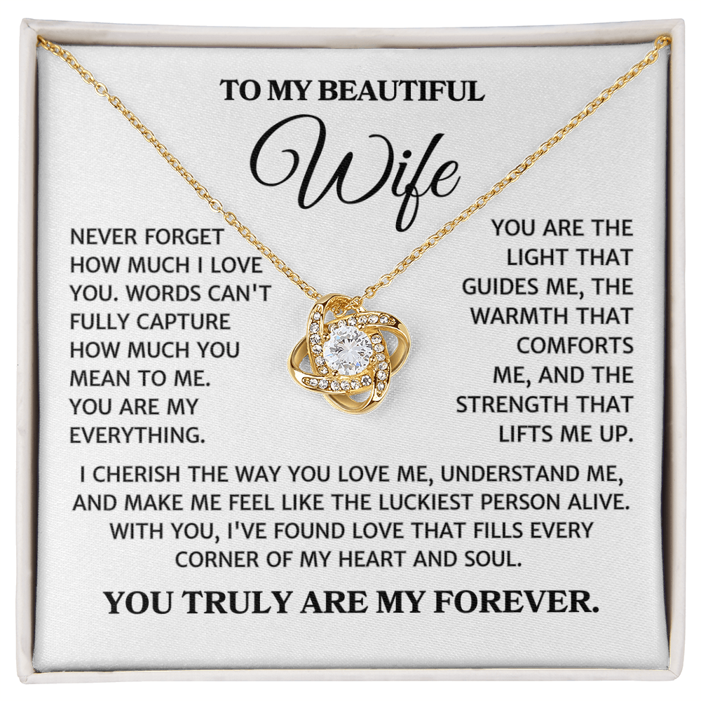 Wife "You Are My Everything" | Love Knot Necklace