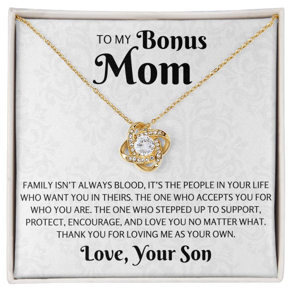 Bonus Mom Love Son "Loving Me As Your Own" | Love Knot Necklace