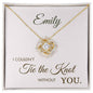 Personalized Card "Tie the Knot" | Love Knot Necklace - 18K Yellow Gold Finish / Standard Box Shoptopia Jewelry