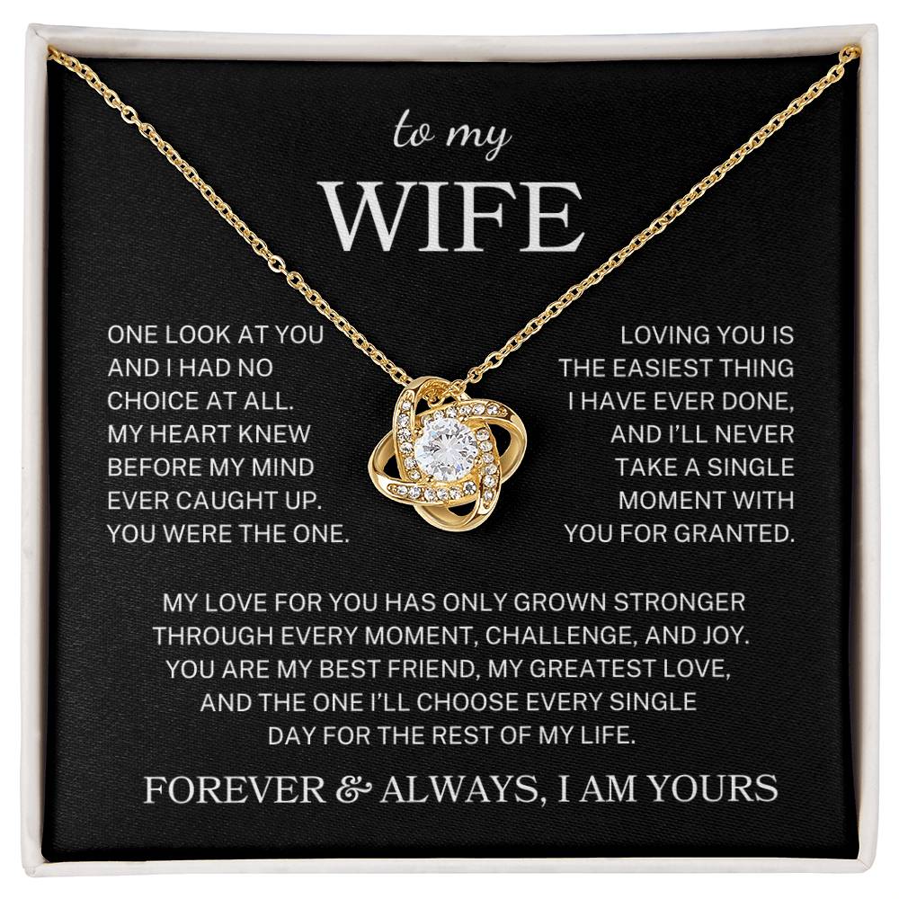 Wife "One Look At You" | Love Knot Necklace