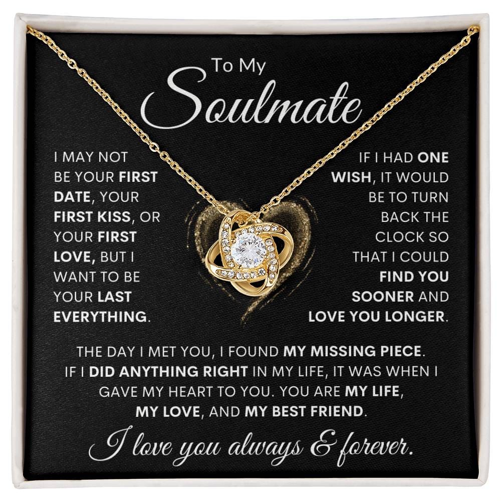 Soulmate "Missing Piece" | Love Knot Necklace - 18K Yellow Gold Finish / Standard Box Shoptopia Jewelry