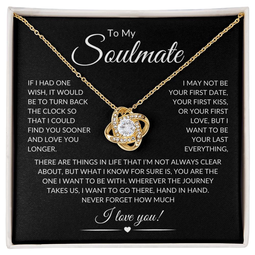 Soulmate "Last Everything" | Love Knot Necklace - 18K Yellow Gold Finish / Standard Box Shoptopia Jewelry