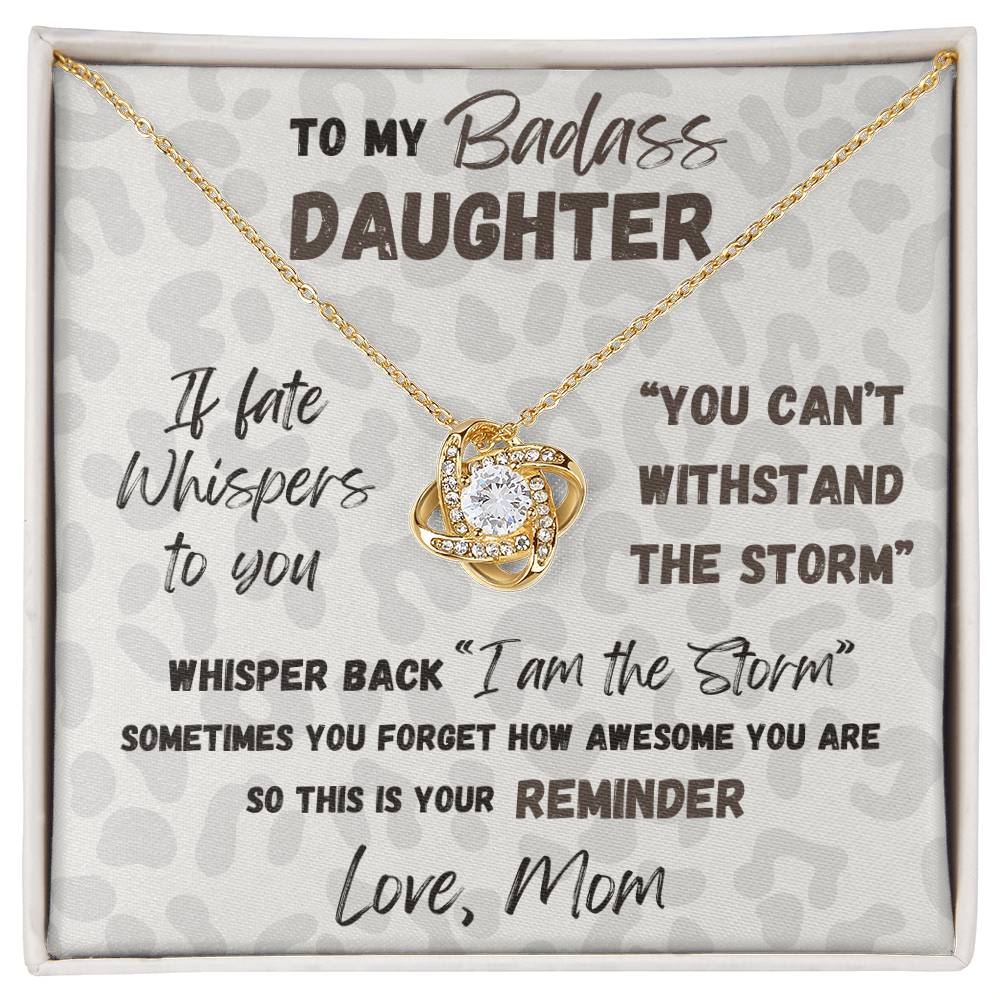 Daughter "I am the Storm" | Love Knot Necklace
