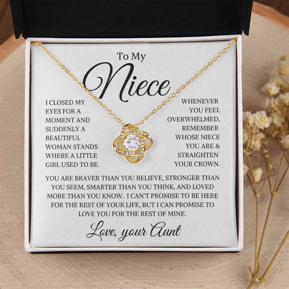 Niece from Aunt "Straighten Your Crown" | Love Knot Necklace