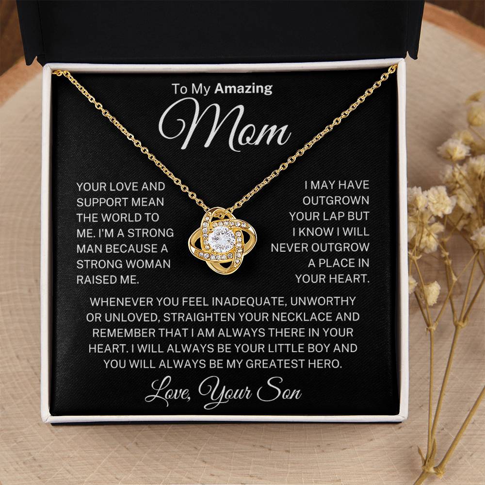 Mom Love Son "Straighten Your Necklace" * | Love Knot Necklace