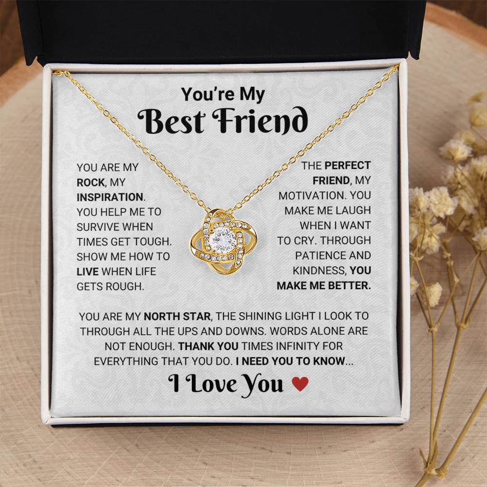 Best Friend "You Make Me Better" | Love Knot Necklace