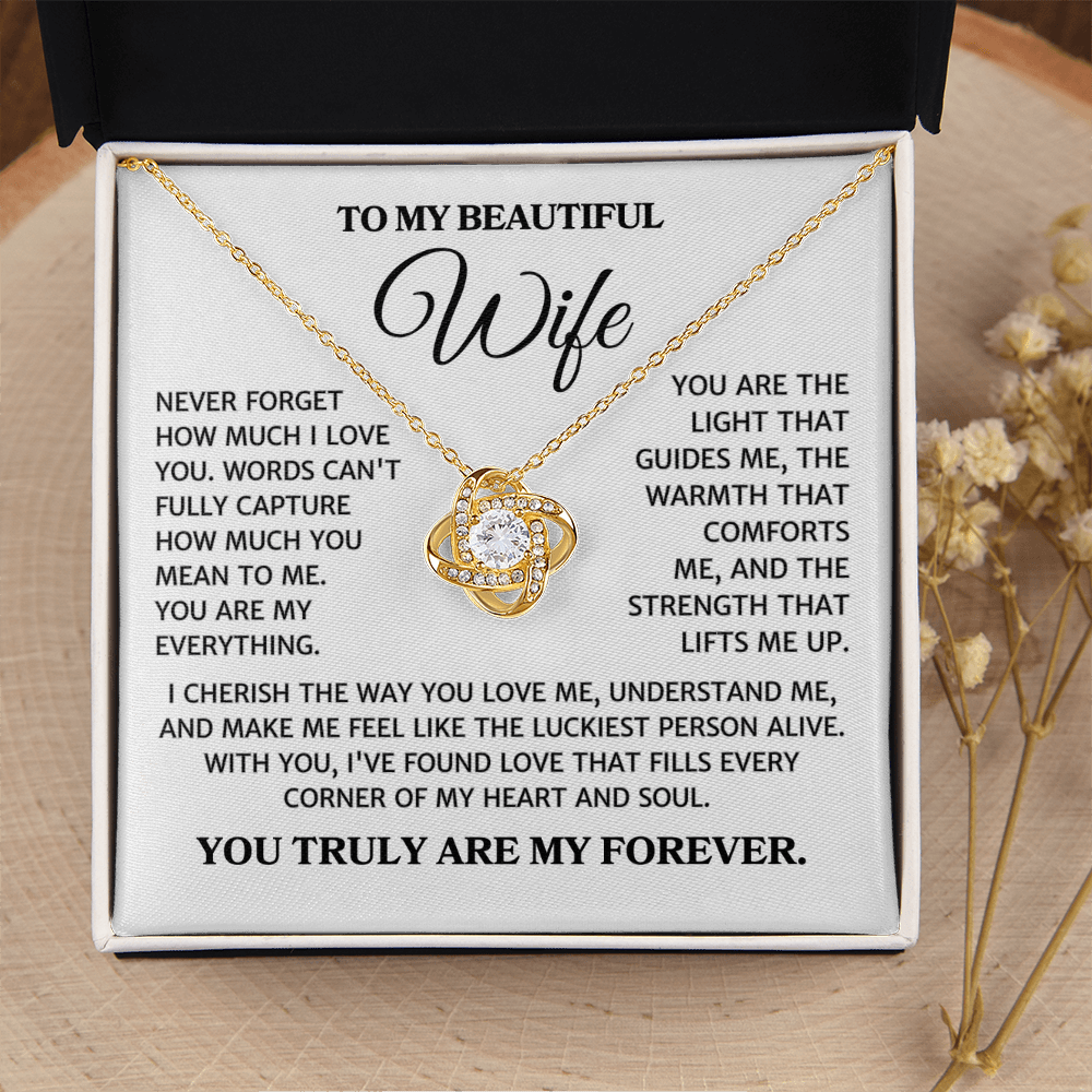 Wife "You Are My Everything" | Love Knot Necklace