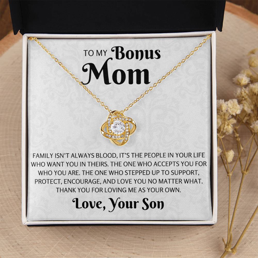 Bonus Mom Love Son "Loving Me As Your Own" | Love Knot Necklace