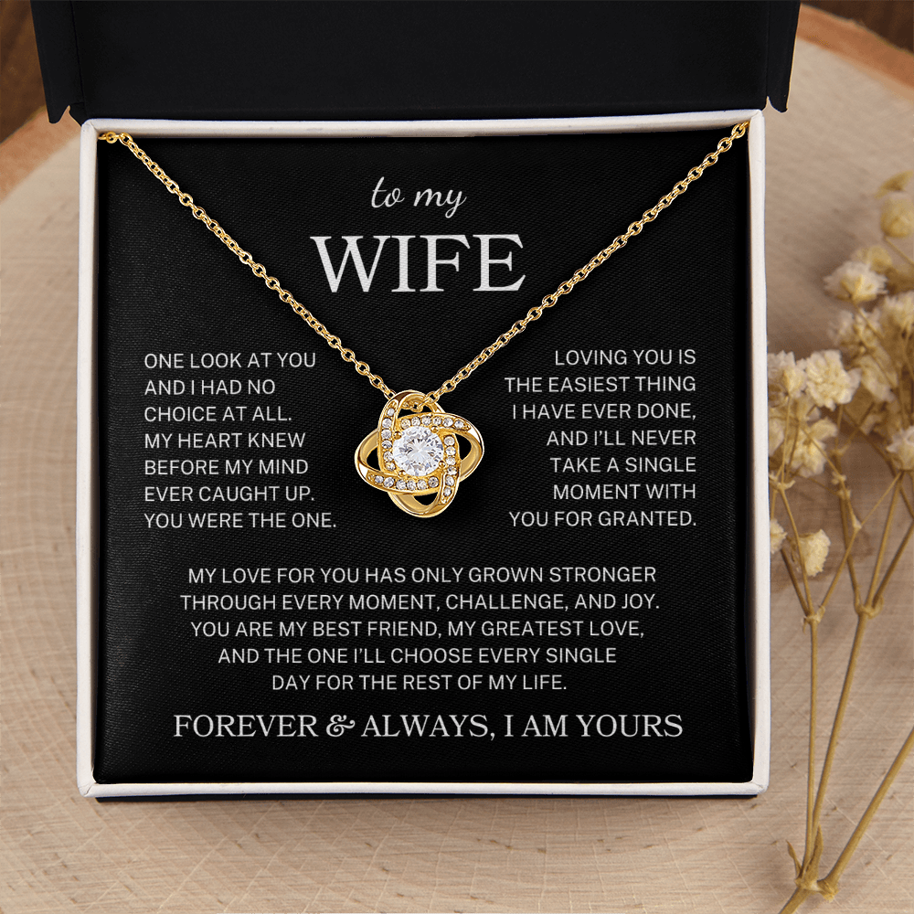Wife "One Look At You" | Love Knot Necklace