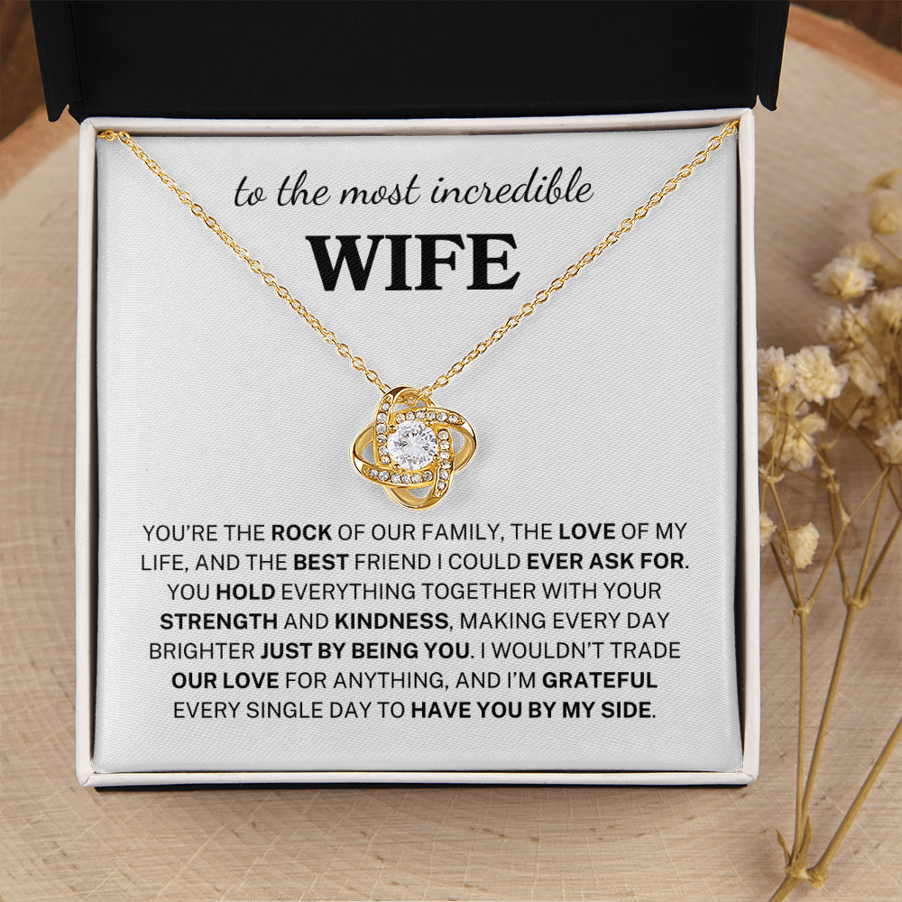 Wife "Have You By My Side" | Love Knot Necklace