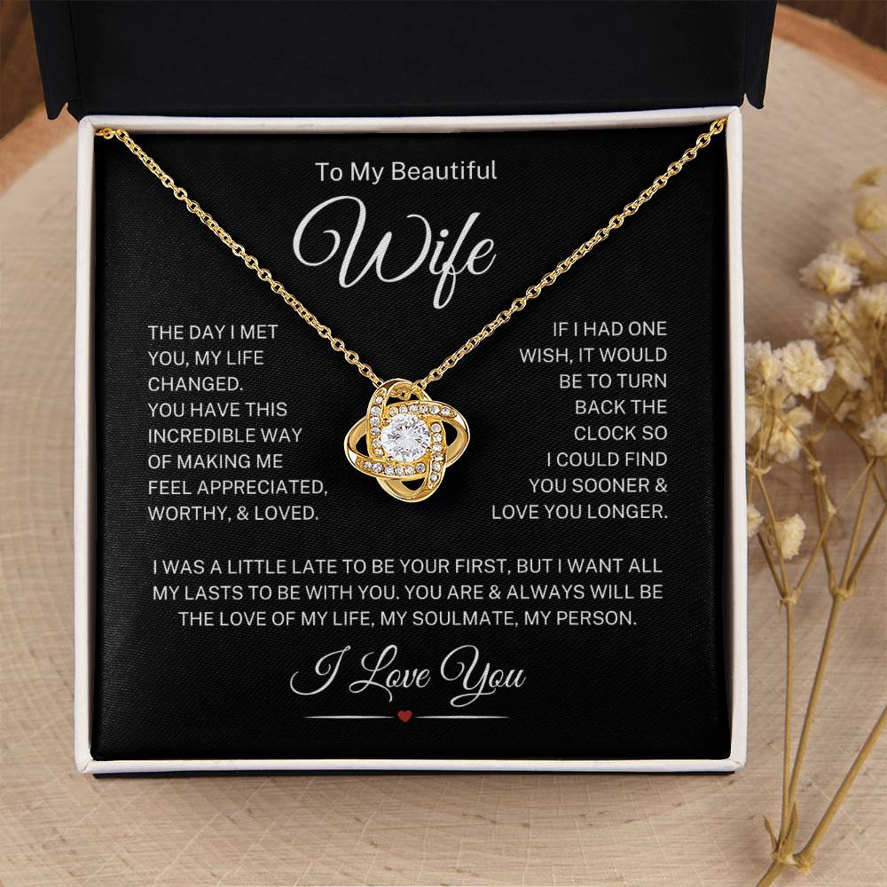 Wife "Love of My Life" | Love Knot Necklace