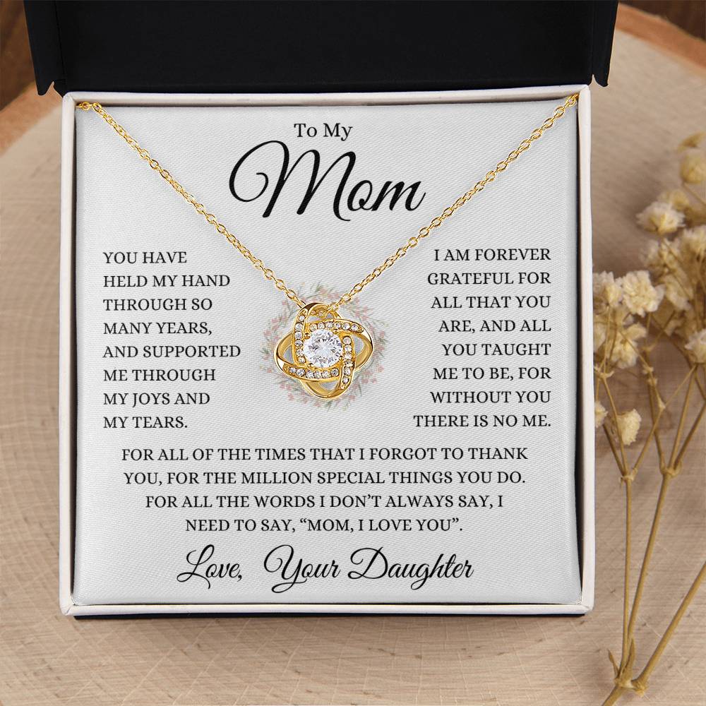 Mom Love Daughter "Million Special Things" | Love Knot Necklace