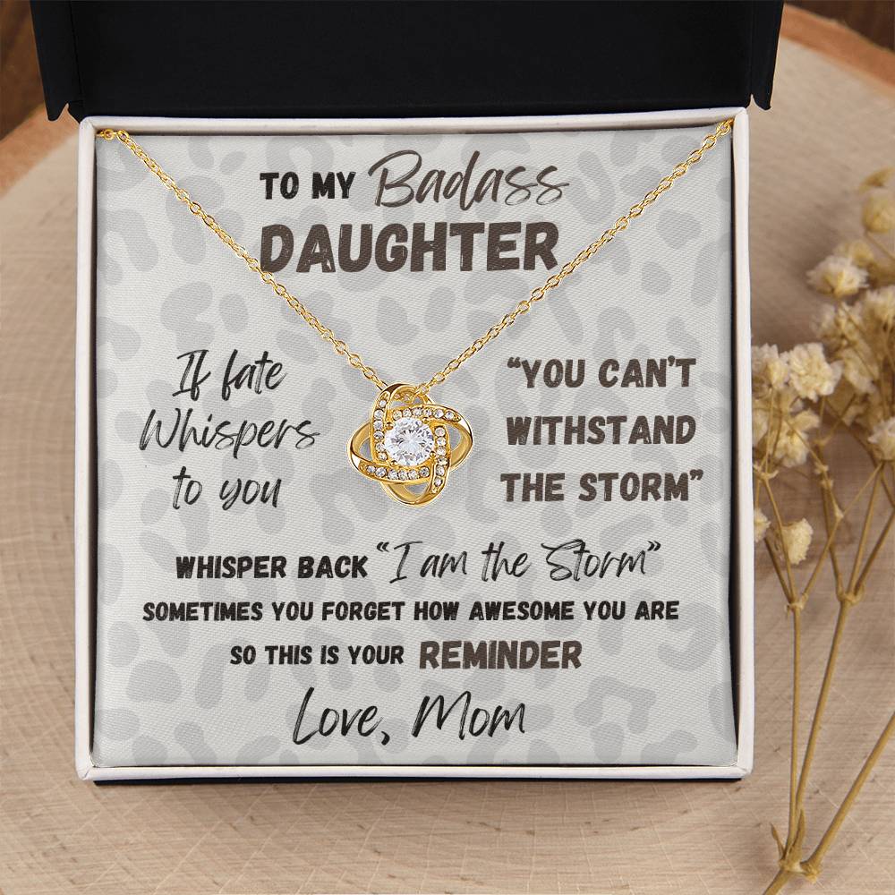 Daughter "I am the Storm" | Love Knot Necklace