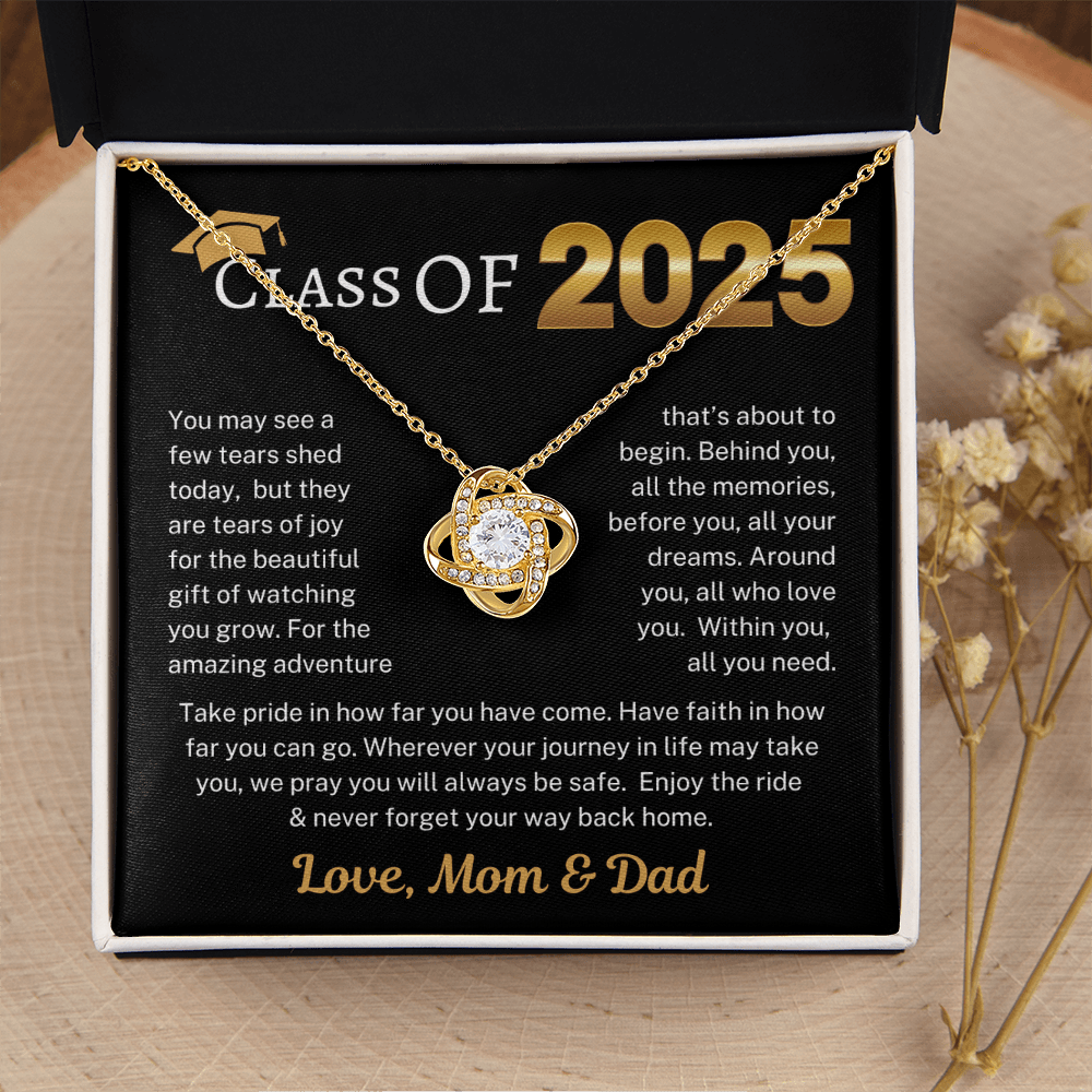 Class of 2025 Love Mom & Dad | Love Knot Necklace