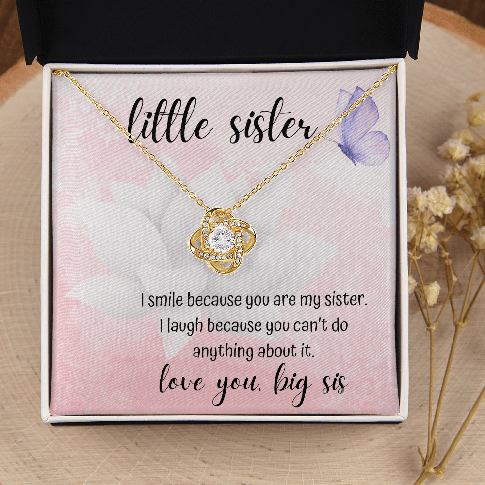Little Sister - Love Ya, Big Sis | Love Knot Necklace