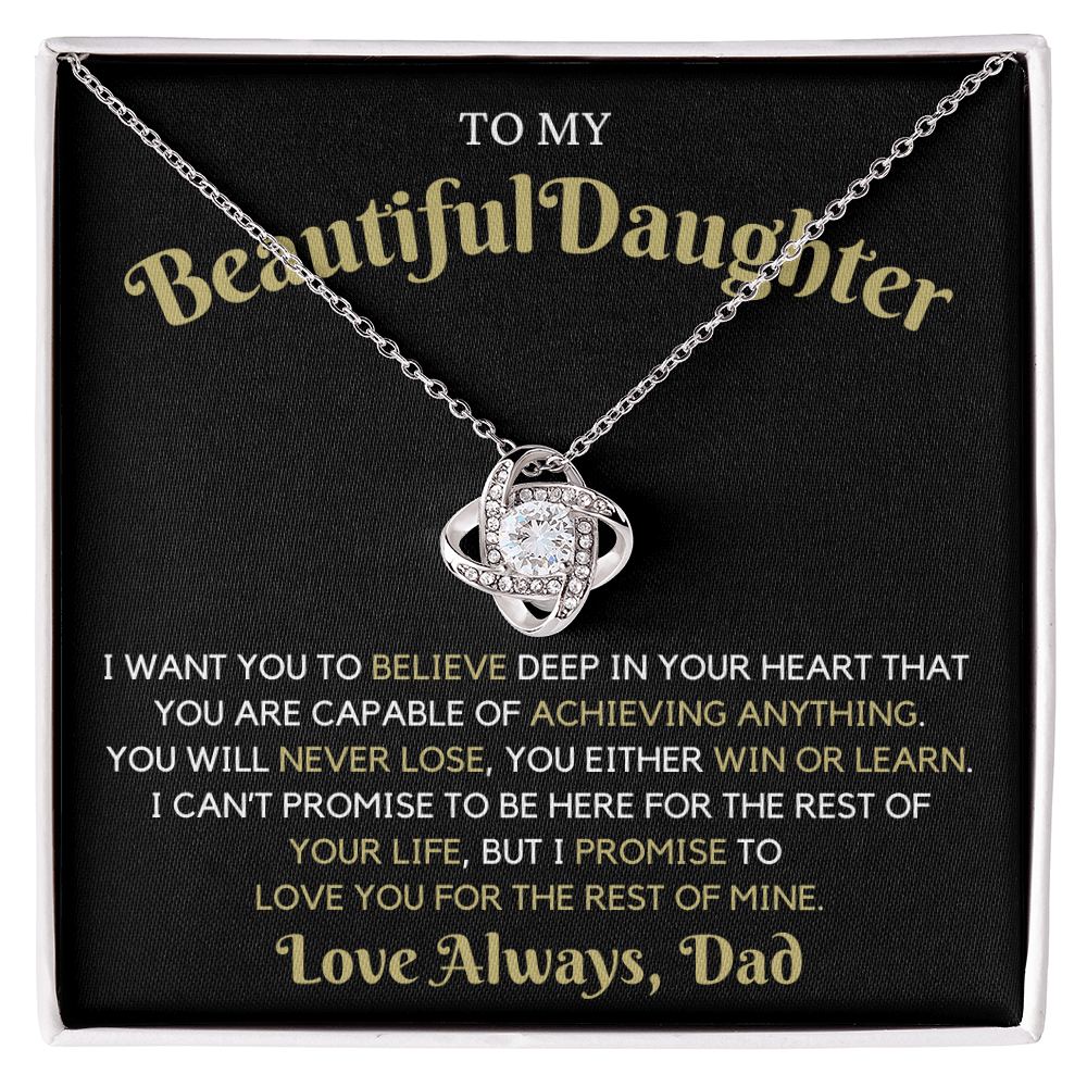 Daughter Love Dad "Believe" | Forever Love Necklace