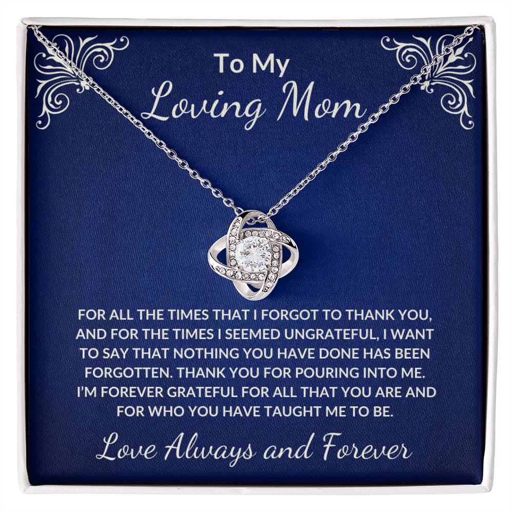 Mom "I'm Forever Grateful" | Love Knot Necklace