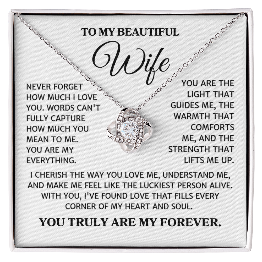 Wife "You Are My Everything" | Love Knot Necklace