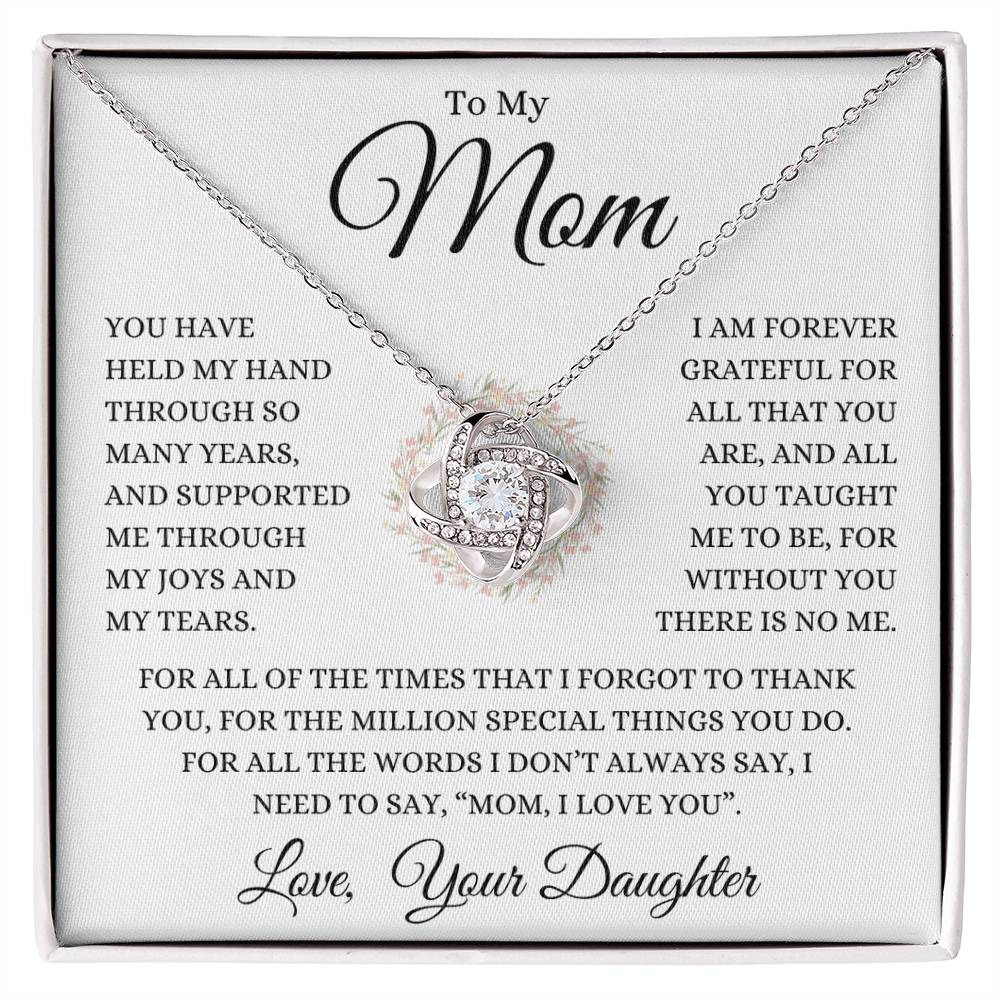 Mom Love Daughter "Million Special Things" | Love Knot Necklace