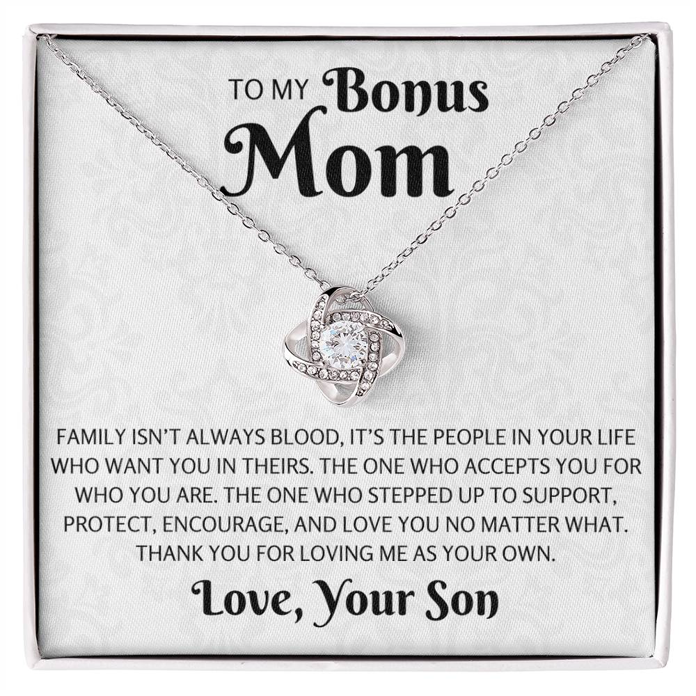 Bonus Mom Love Son "Loving Me As Your Own" | Love Knot Necklace