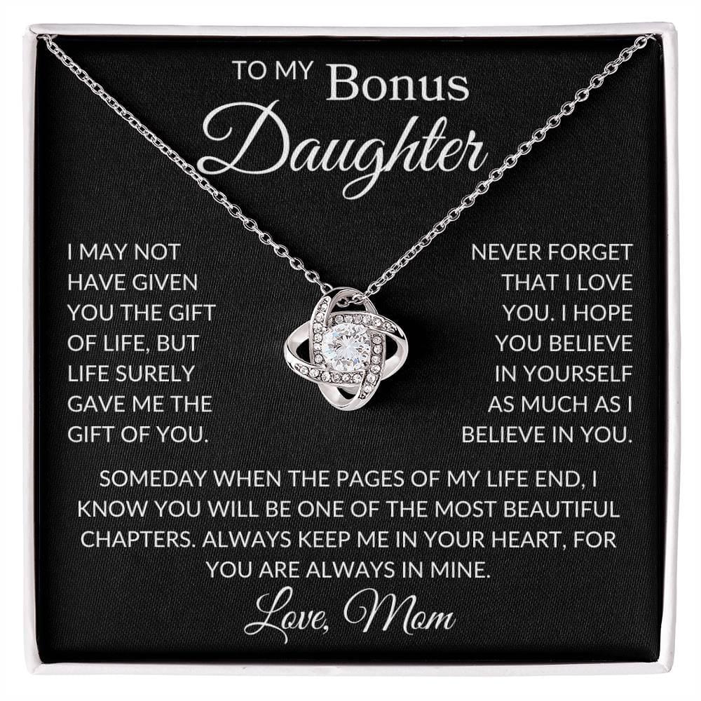 Bonus Daughter Love Mom "Gift of You" | Love Knot Necklace