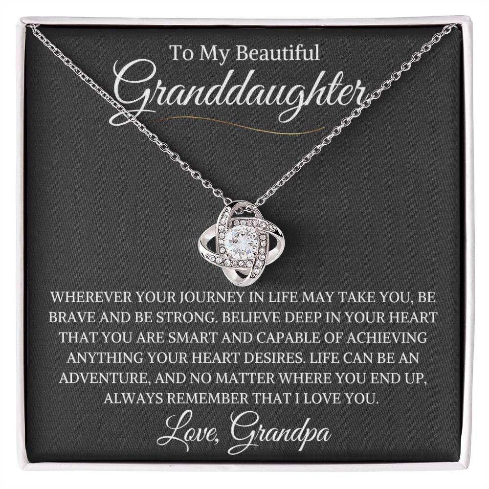 Granddaughter Love Grandpa | Love Knot Necklace
