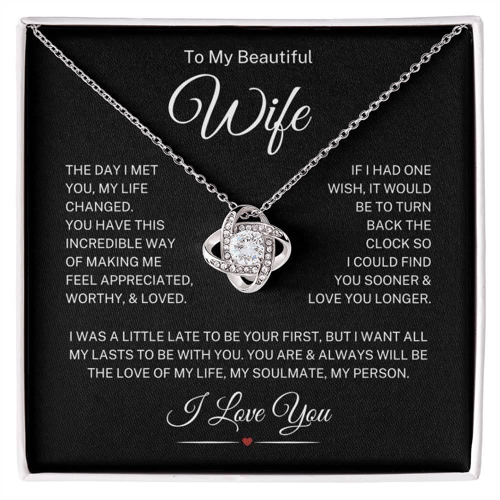 Wife "Love of My Life" | Love Knot Necklace