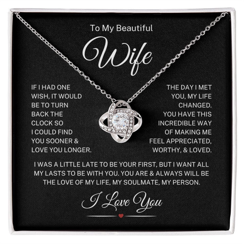 Wife "One Wish" | Love Knot Necklace