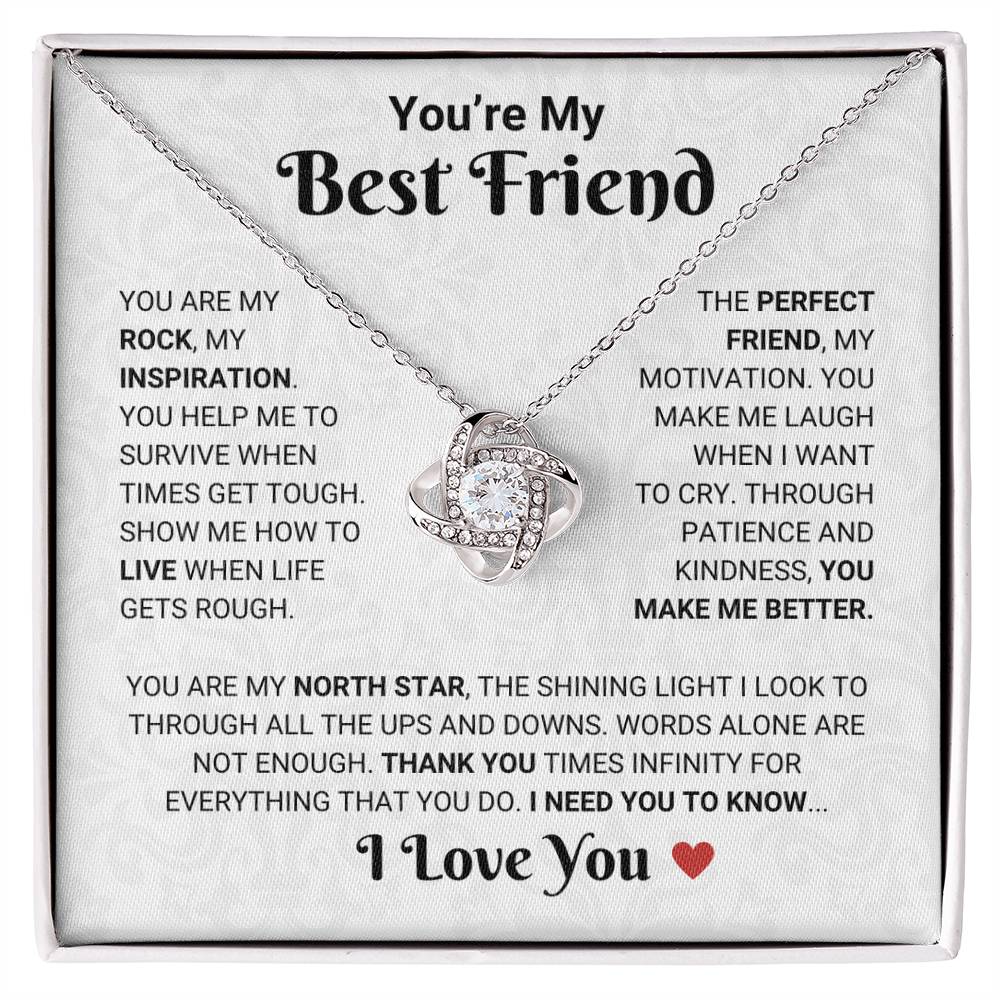 Best Friend "You Make Me Better" | Love Knot Necklace