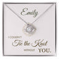 Personalized Card "Tie the Knot" | Love Knot Necklace - 14K White Gold Finish / Standard Box Shoptopia Jewelry