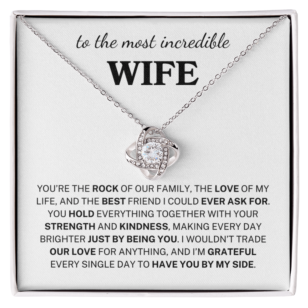 Wife "Have You By My Side" | Love Knot Necklace