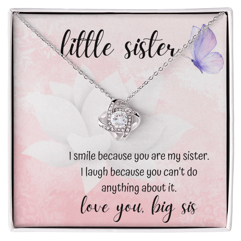 Little Sister - Love Ya, Big Sis | Love Knot Necklace