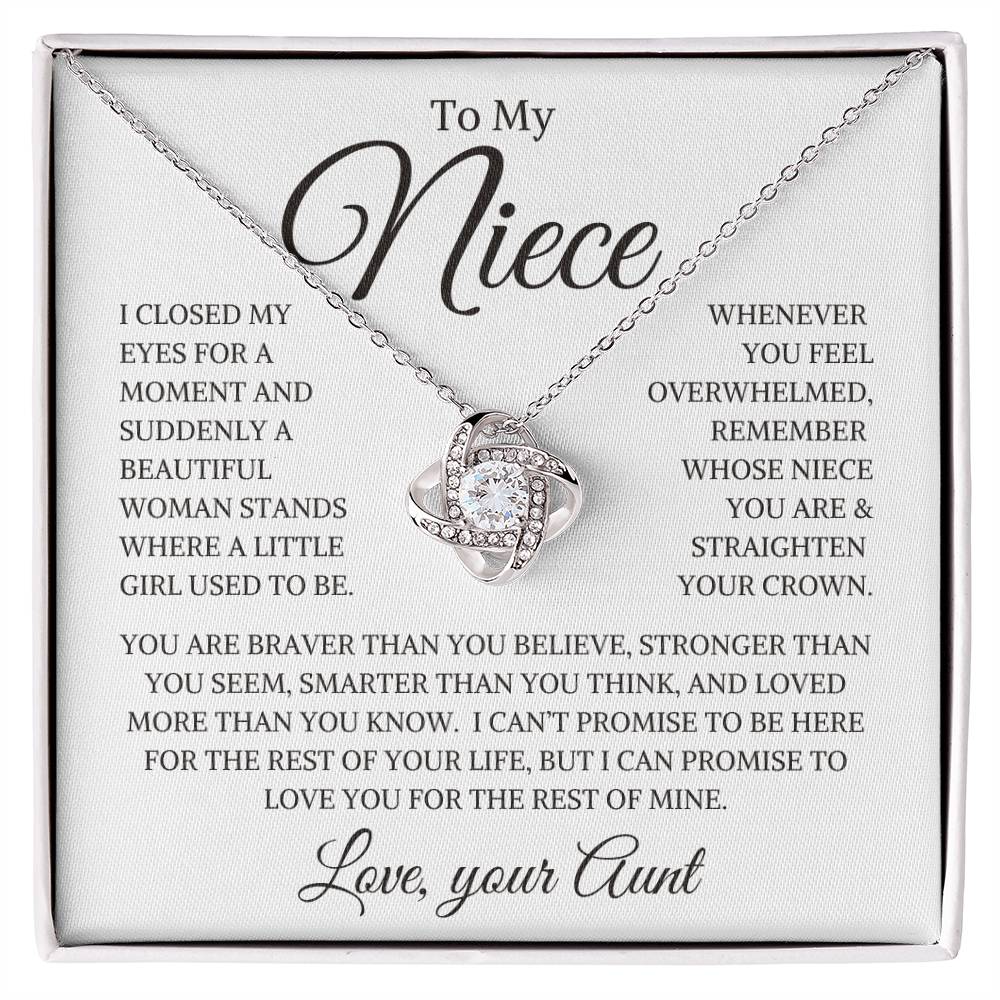 Niece from Aunt "Straighten Your Crown" | Love Knot Necklace