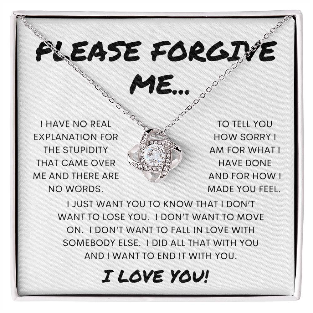 Please Forgive Me | Love Knot Necklace - Shoptopia Jewelry