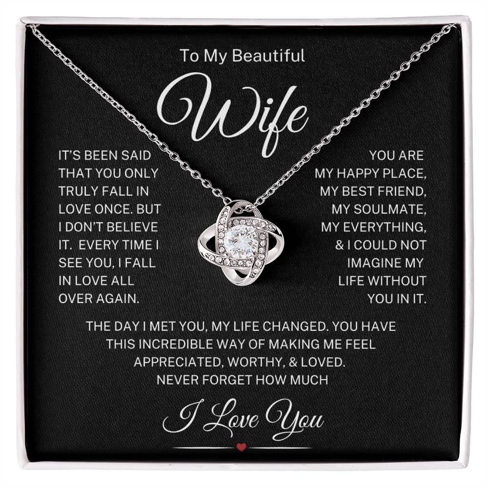 Wife "Fall In Love All Over Again" | Love Knot Necklace