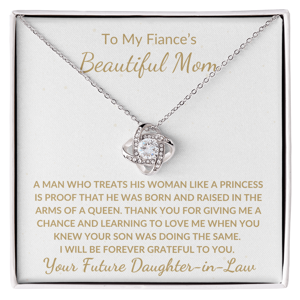Gift For Fiance's Mom From Future Daughter in Law | Love Knot Neckalce