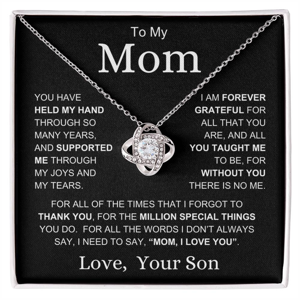 Mom Love Son "Million Special Things" | Love Knot Necklace - Shoptopia Jewelry