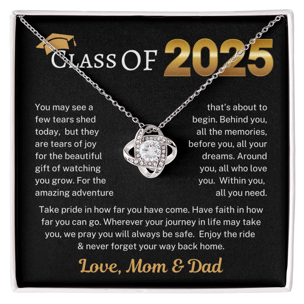 Class of 2025 Love Mom & Dad | Love Knot Necklace