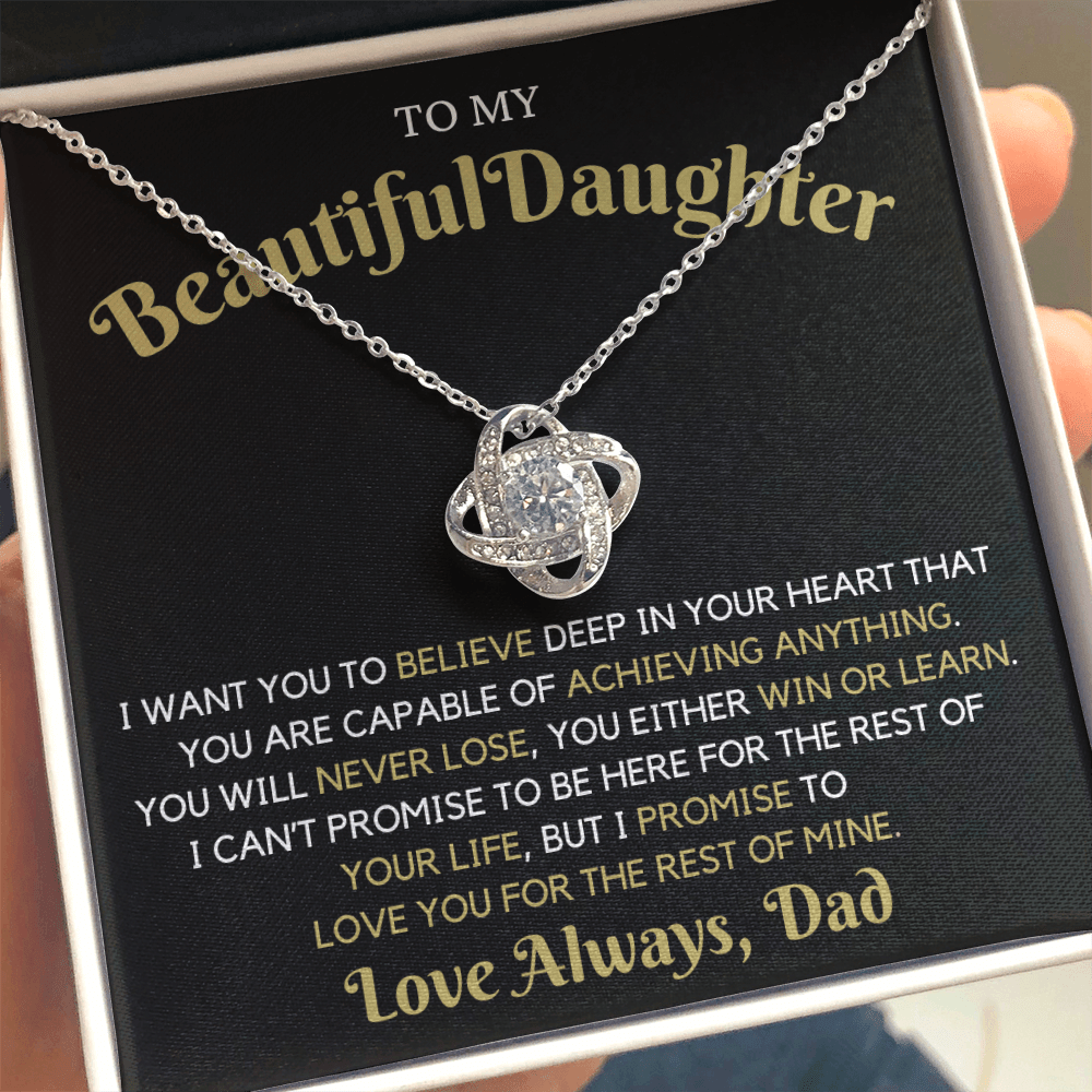 Daughter Love Dad "Believe" | Forever Love Necklace
