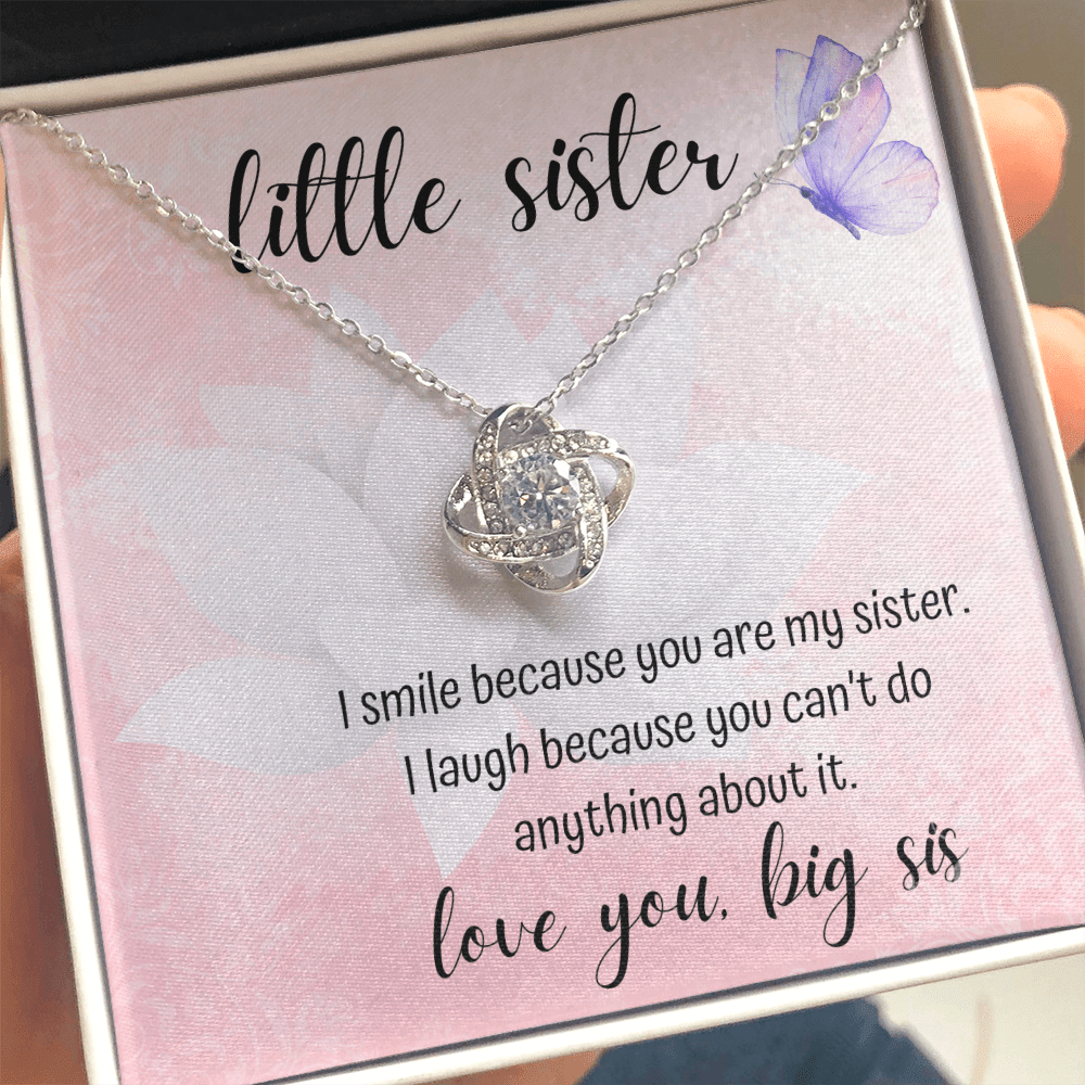 Little Sister - Love Ya, Big Sis | Love Knot Necklace