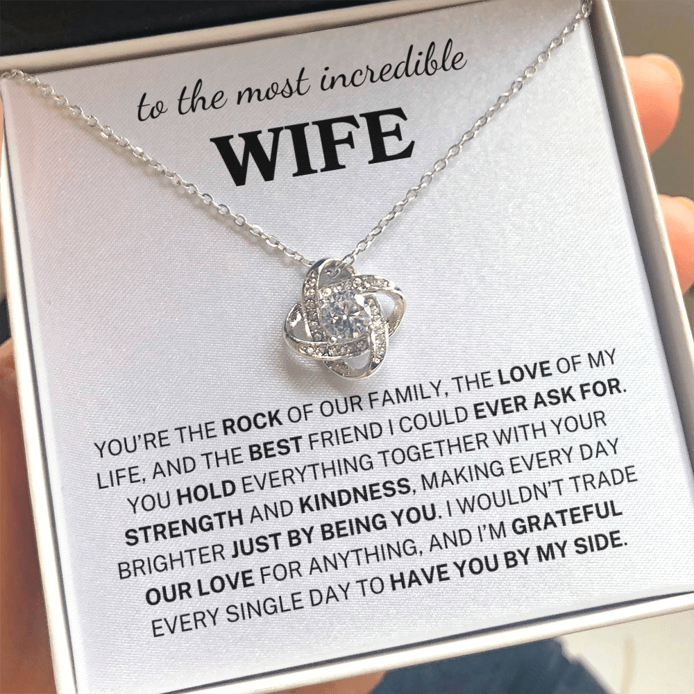 Wife "Have You By My Side" | Love Knot Necklace